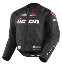 Icon Black Suzuki Merc Stage 3 Jacket